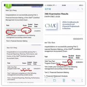 喜报！CMA学员顺利通过2月CMA英文！